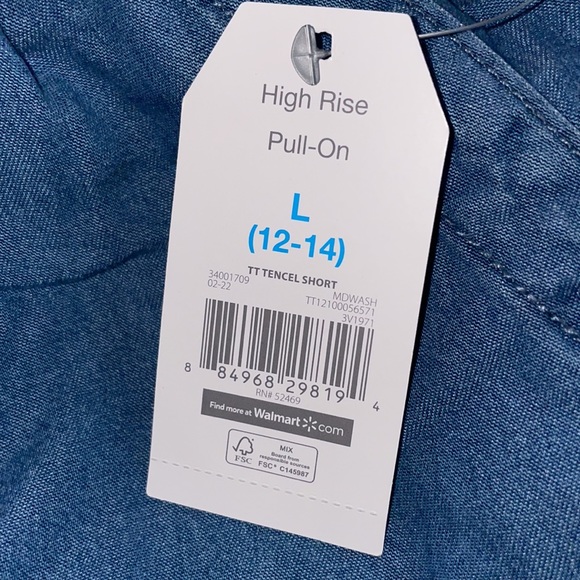 Time and Tru Womens Belted High Rise Pull-on Tencel Short Size L - Picture 8 of 8